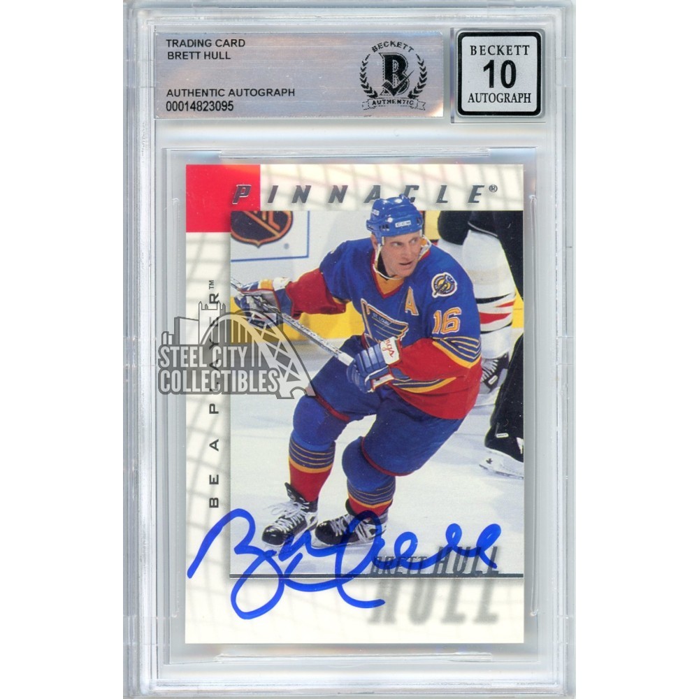 Brett Hull 1998-99 Pinnacle Autograph Card #15 BAS 10 | Steel City ...