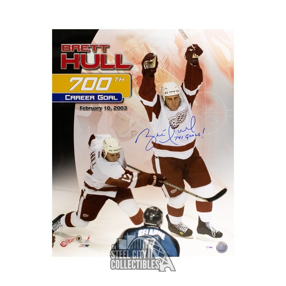 download brett hull autographed puck