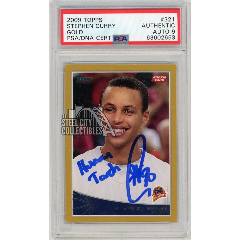 Stephen Curry Autographed 2009-10 Topps Rookie Card #321 Golden State — RSA