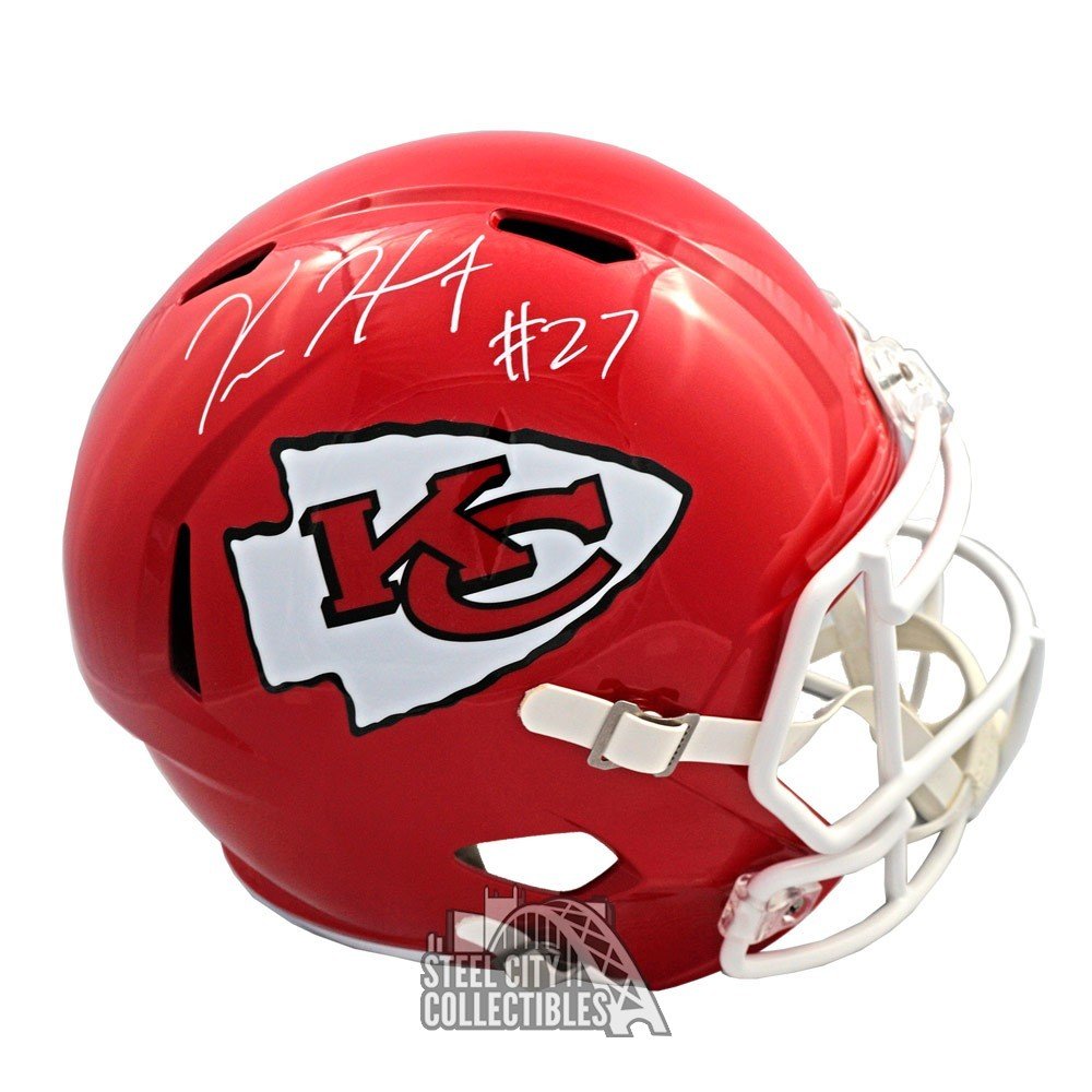 kareem hunt autographed helmet