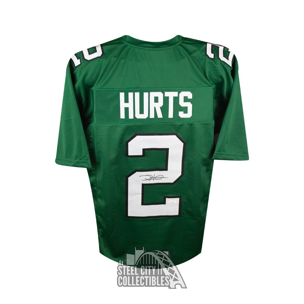 Jalen Hurts Autographed Philadelphia Custom Green Football Jersey