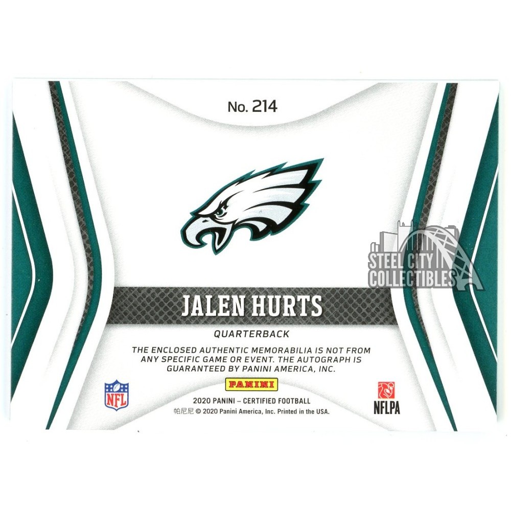 Jalen Hurts Philadelphia Eagles Signed Autographed Green #1 Jersey – Sports- Autographs.com