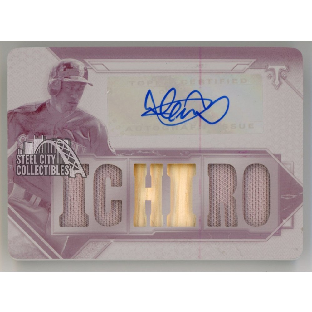 Ichiro 2021 Topps Triple Threads Autograph Bat Patch White Whale Card 1/1