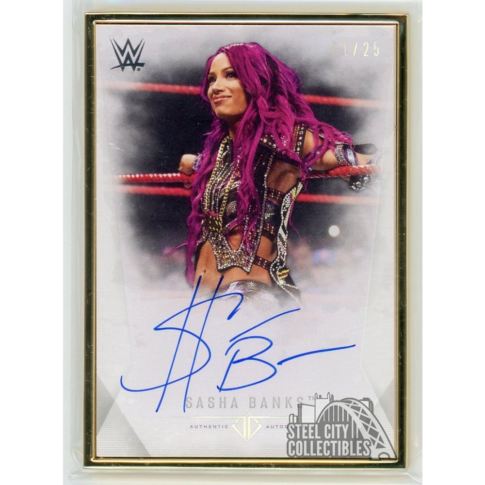 Sasha Banks 2019 Topps WWE Transcendent Collection Autograph 01/25 ...