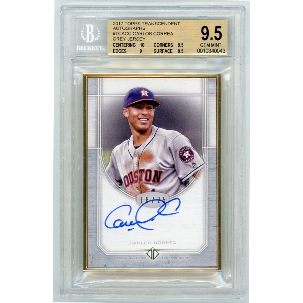 2017 Topps Transcendent Carlos Correa Autograph auto #D02/25 #TCACC *71309  - Sportsnut Cards