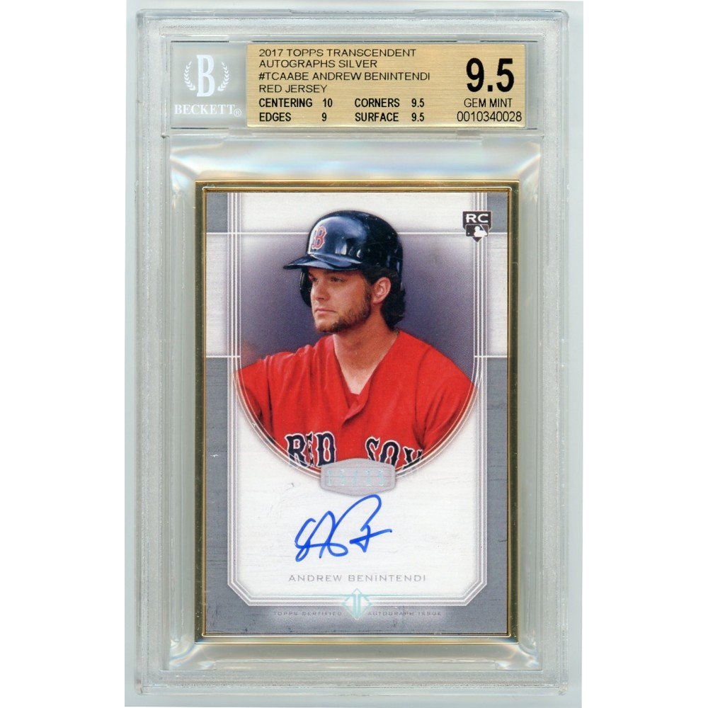 Andrew Benintendi 2017 Topps Transcendent Framed Silver Autograph RC 15 ...