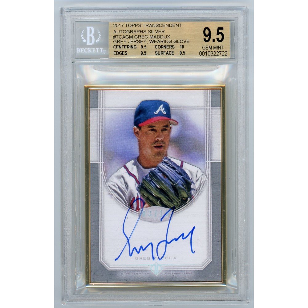 Greg Maddux 2017 Topps Transcendent Framed Silver Autograph 03/15 - BGS ...