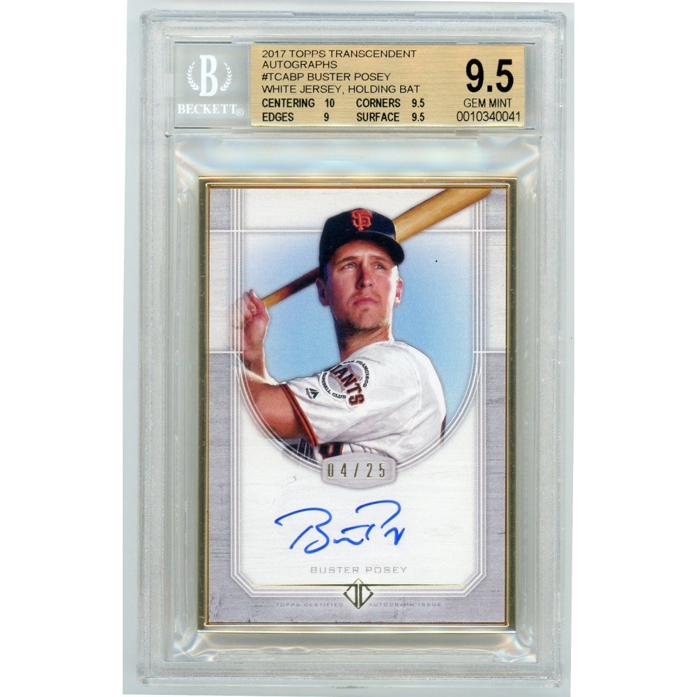 Buster Posey 2017 Topps Transcendent Framed Autograph 04/25 - BGS 9.5