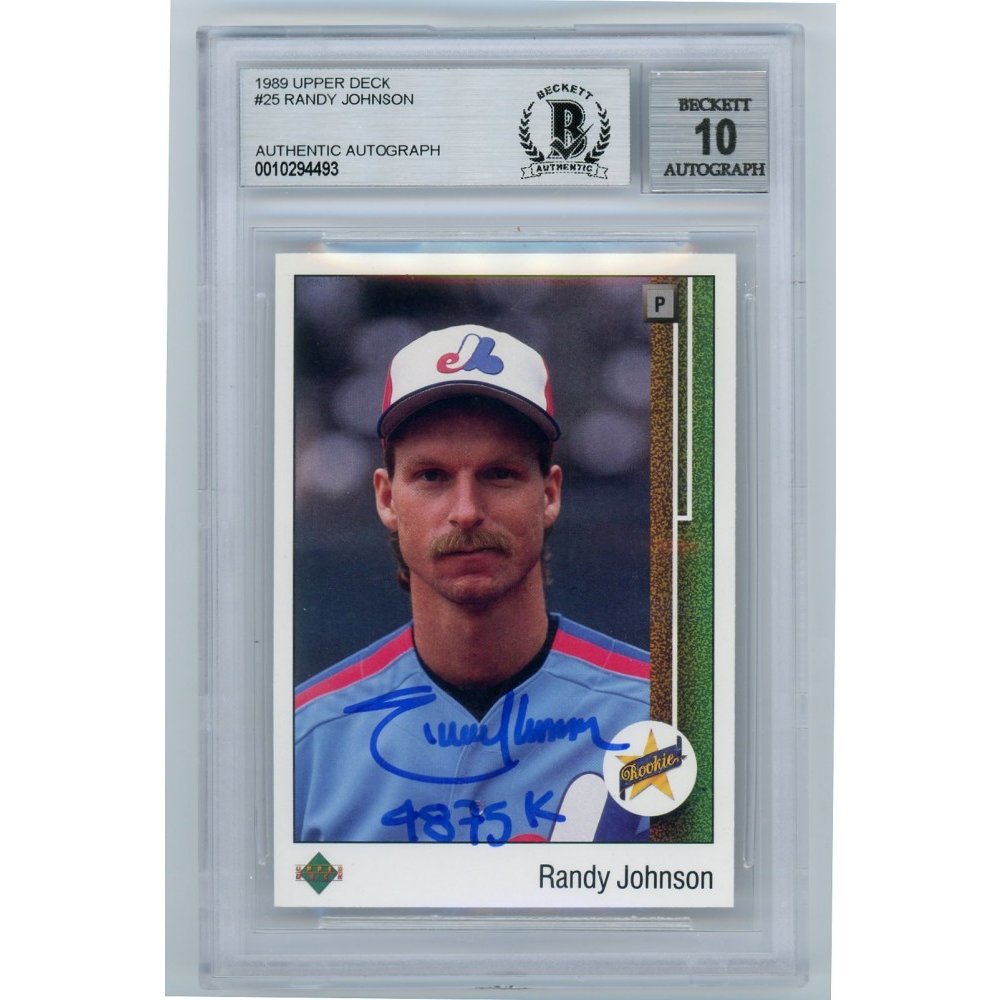Randy Johnson 1989 Upper Deck Strike Out Autograph Rookie #25