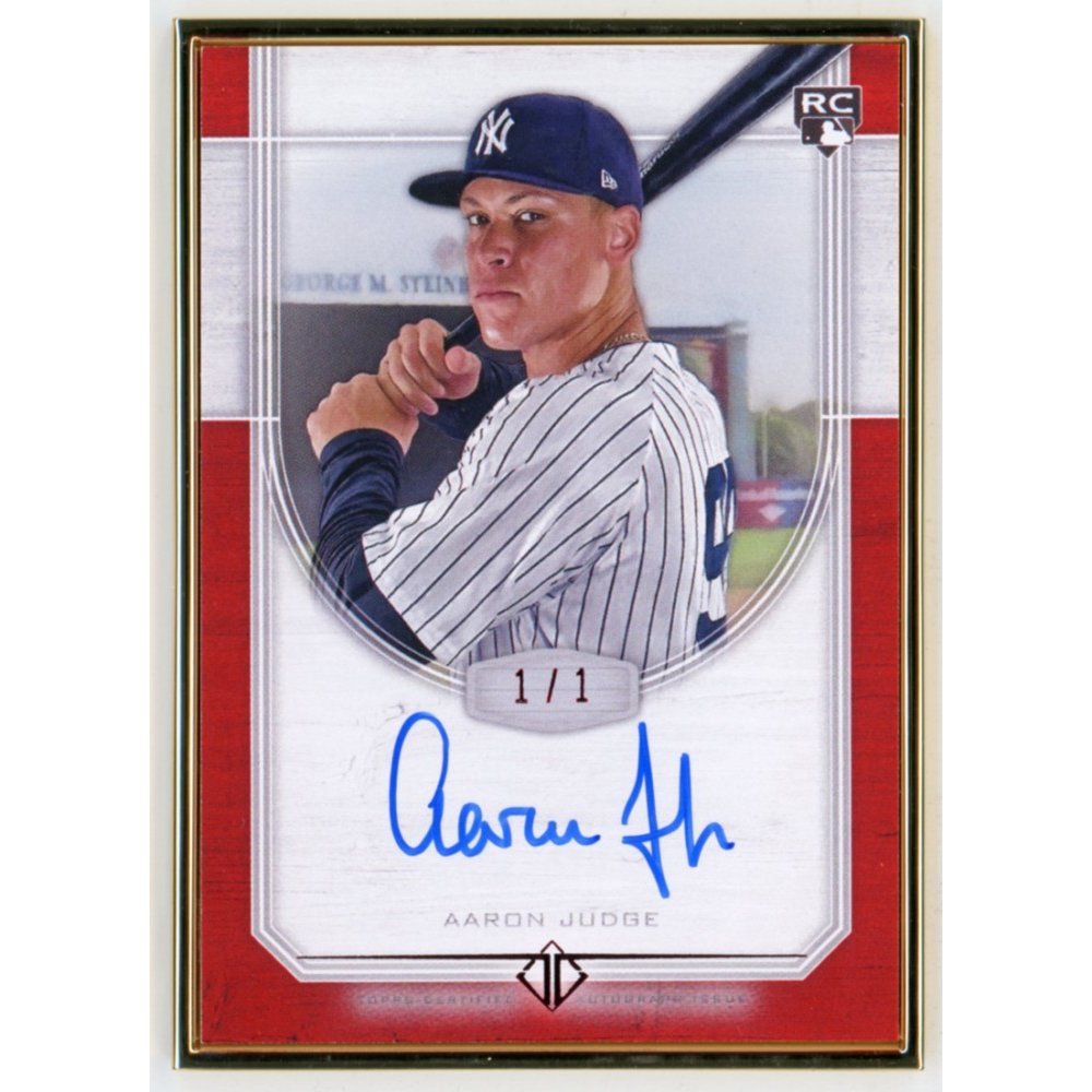 Aaron Judge 2017 Topps Transcendent Baseball Framed Autograph Red Card