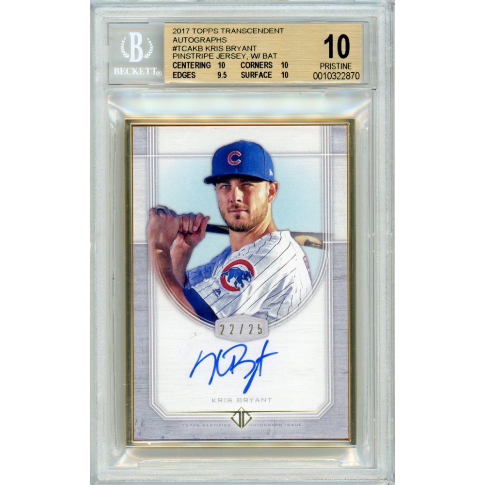 Kris Bryant 2017 Topps Transcendent Baseball Framed Autograph Silver Card  15/15