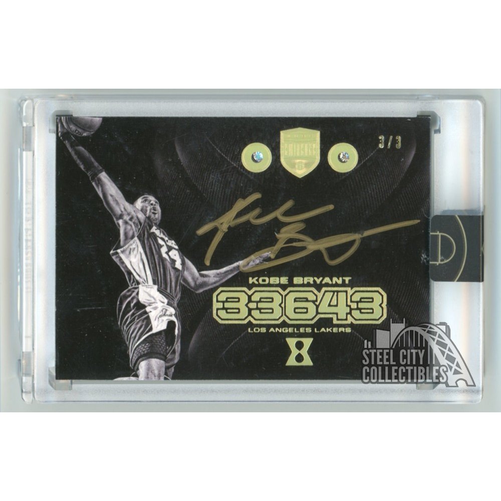 Kobe Bryant 2017 18 Panini Kobe Eminence 33643 Double Diamond Autograph 33 Steel City 