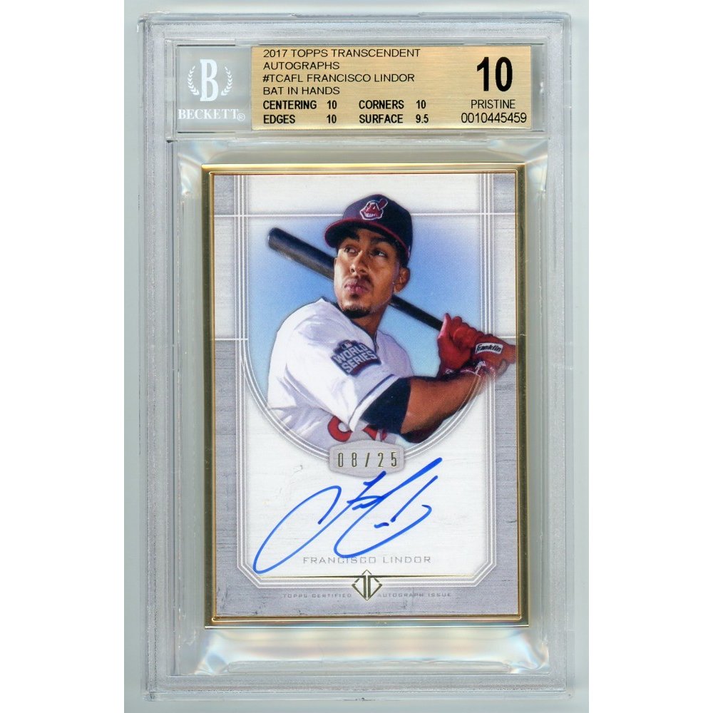 Francisco Lindor 2017 Topps Transcendent Baseball Framed Autograph 08/ ...