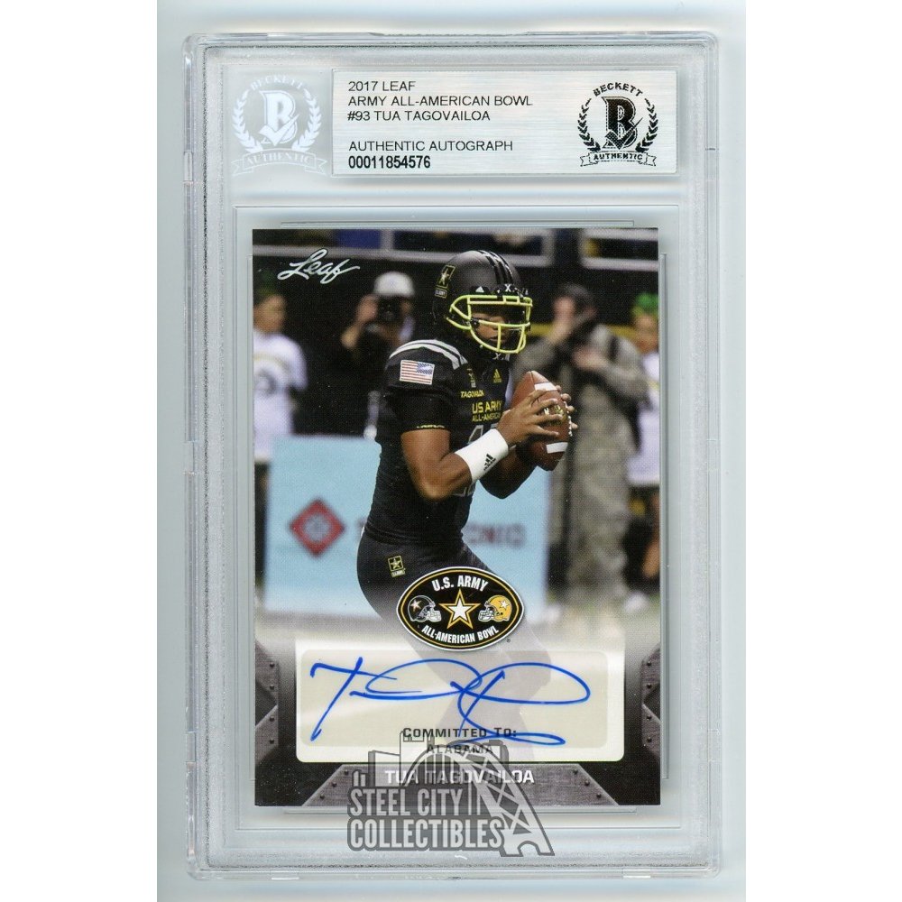 Tua Tagovailoa 2017 Leaf Army All-American Bowl Autograph Card #93 - BAS