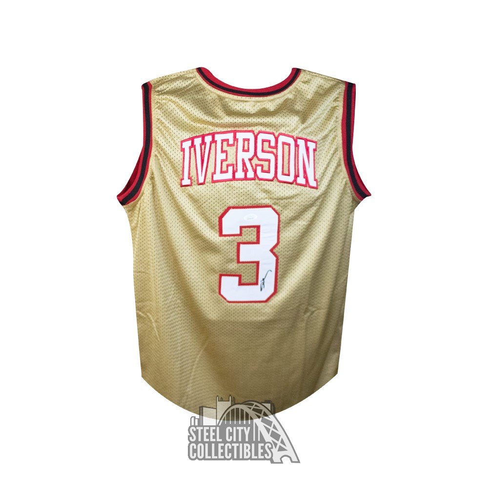 Sold at Auction: Allen Iverson Signed Custom Framed Jersey (JSA COA)