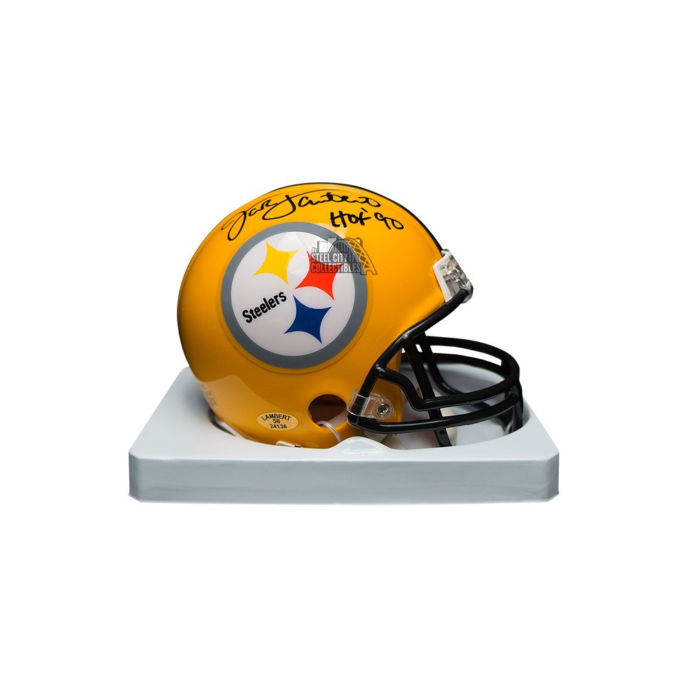 Jack Lambert Pittsburgh Steelers Hof 90 Signed Mini Helmet Jsa Authentic