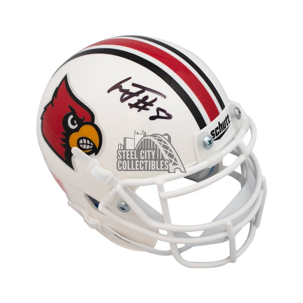Lamar Jackson Autographed Louisville Cardinals Mini Football Helmet - JSA  COA