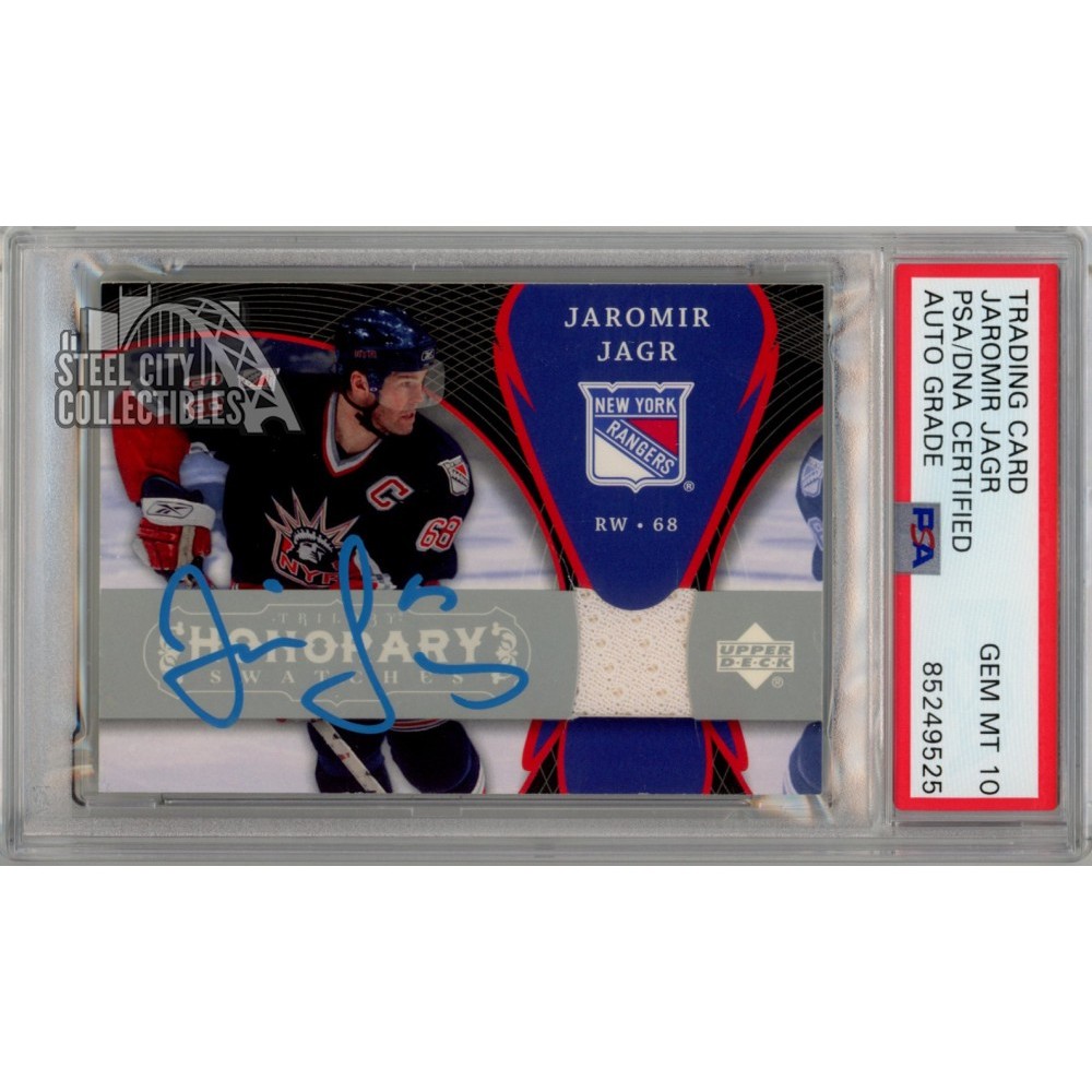 Jaromir Jagr 2007-08 Upper Deck Trilogy Autograph Jersey Card #HS-JJ ...