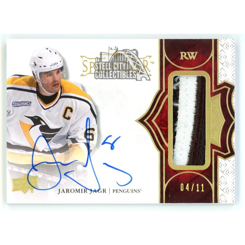 Jaromir Jagr 2017-18 Upper Deck Splendor Autograph Patch Card #BL-JJ 04 ...