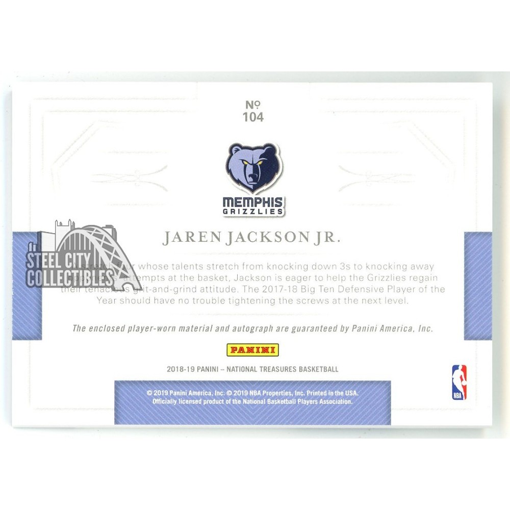 2018-19 Panini Chronicles Red 524 Jaren Jackson Jr. Rookie 129/149 -  Sportsnut Cards