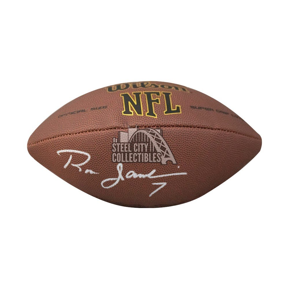 ron jaworski autographed football