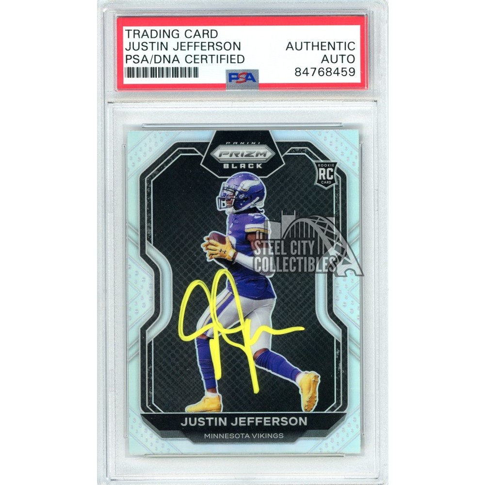 Justin Jefferson 2020 Panini Mosaic #209 Silver Prizm SGC 9 – All In  Autographs