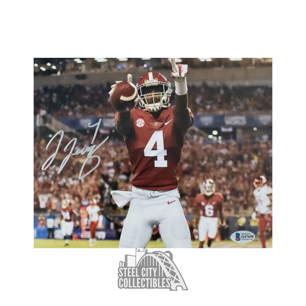 Jerry Jeudy RTR Autographed Alabama Custom White Football Jersey (Silver  Ink) - BAS COA