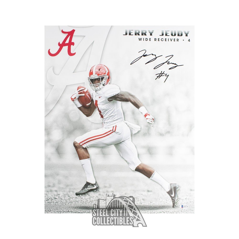 Jerry Jeudy Autographed Alabama 16x20 Photo - BAS COA