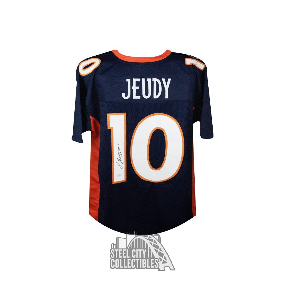 Jerry Jeudy Autographed Denver Custom Football Jersey - JSA COA