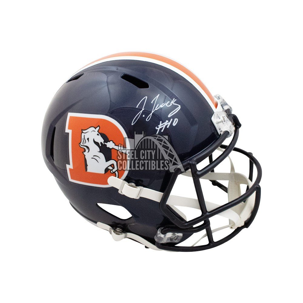 Jerry Jeudy Autographed Denver Broncos Color Rush Replica Full-Size  Football Helmet - JSA COA