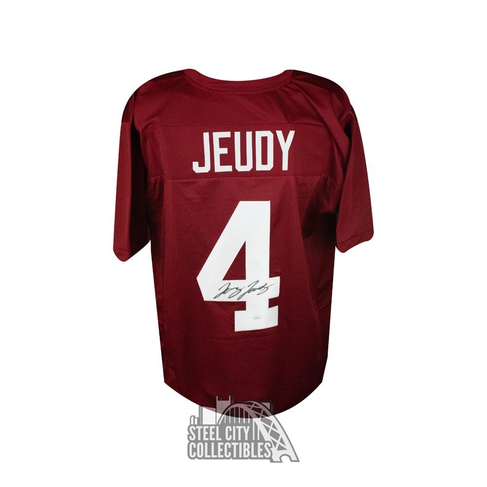 Jerry Jeudy RTR Autographed Alabama Crimson Tide Custom White Football  Jersey - JSA COA