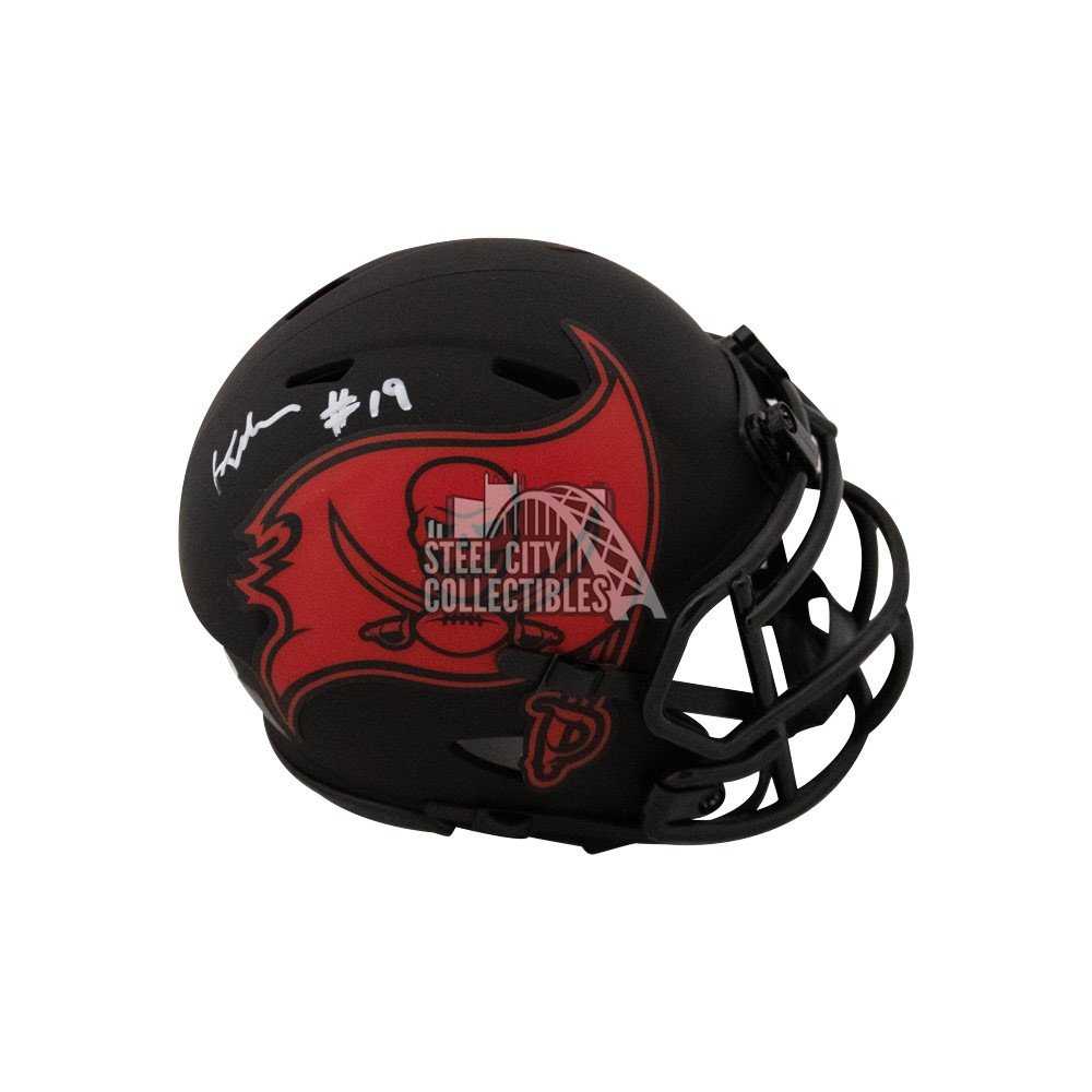 Keyshawn Johnson Autographed Buccaneers Eclipse Mini Football Helmet - BAS  COA