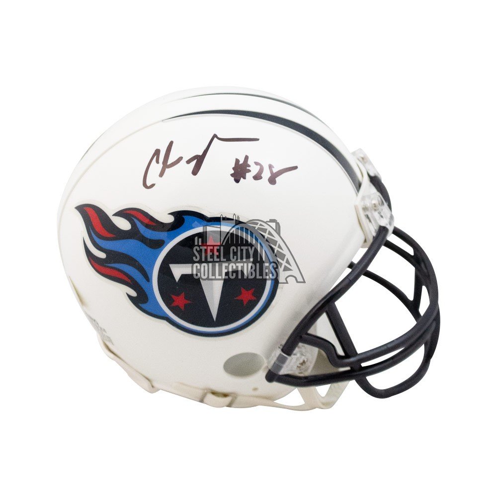 Eddie George Autographed Tennessee Titans Flash Mini Football Helmet - BAS  COA