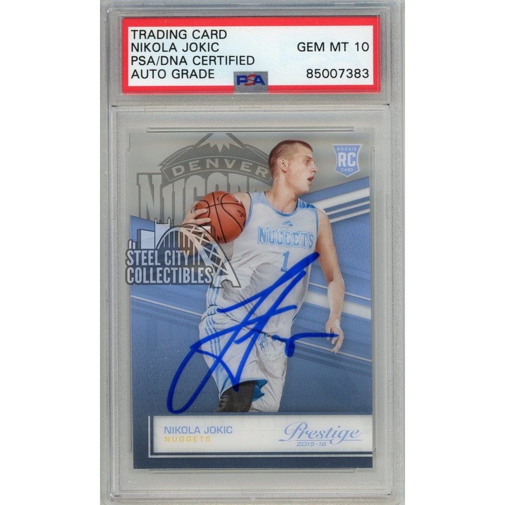 Nikola Jokic 2015-16 Panini Prestige Autograph Rookie Card #15 Psa Dna 