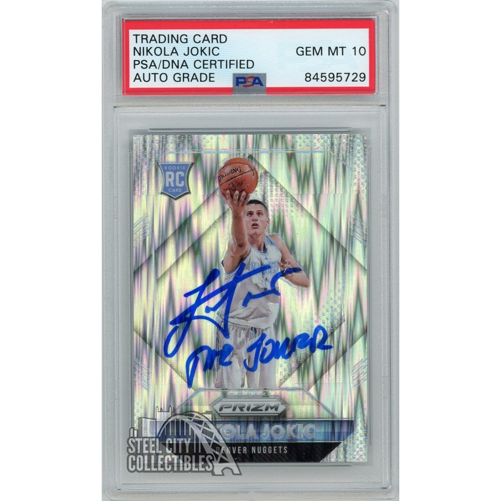 Nikola Jokic 2015-16 Panini Prizm Flash Autograph Rookie Card PSA/DNA ...