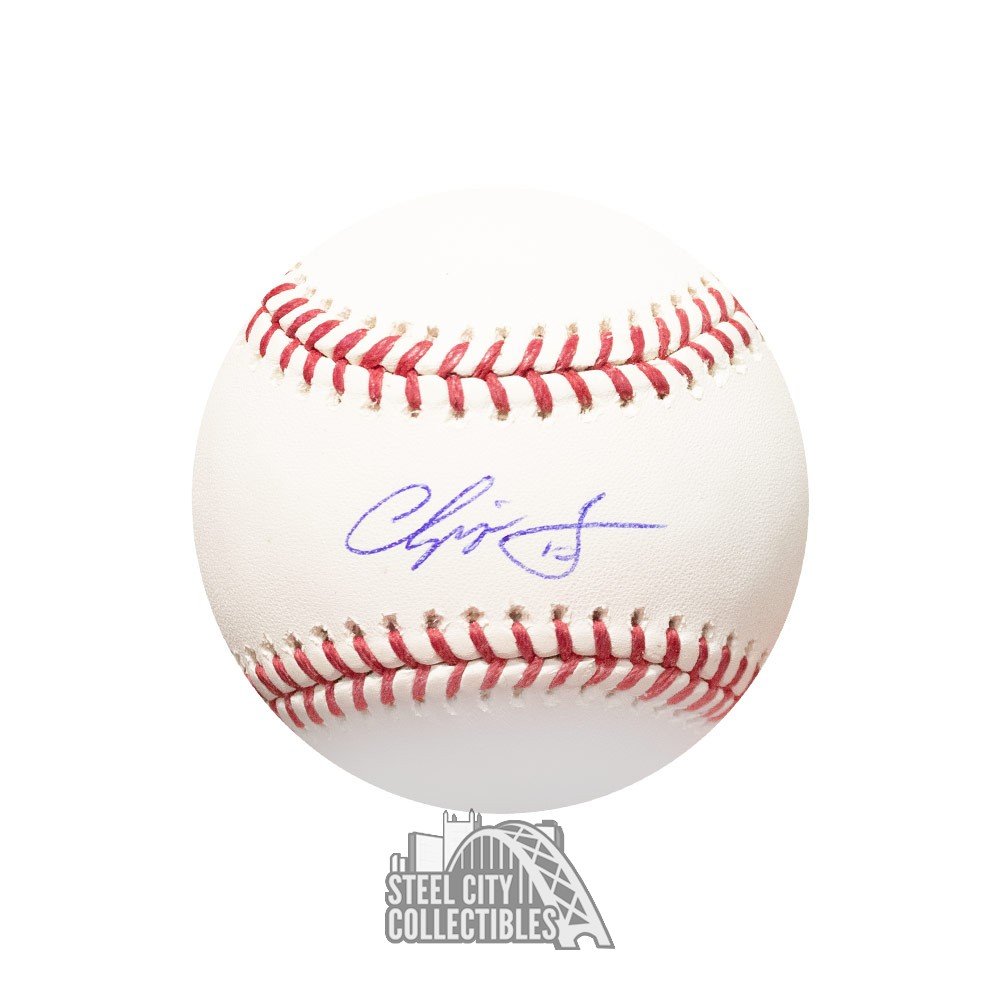 Larry Wayne Chipper Jones Stats Autographed Official MLB Baseball - BAS COA  (16 Inscriptions)