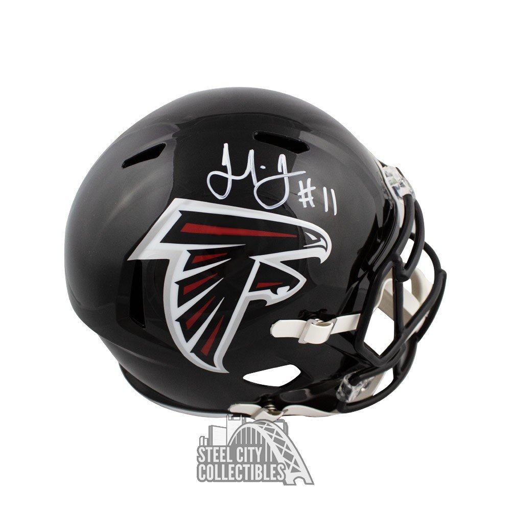 Julio Jones Autographed Atlanta Falcons AMP Authentic Full-Size Football  Helmet - BAS (Black Ink)