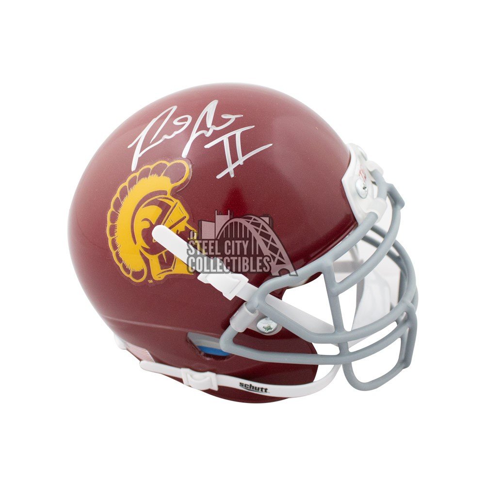 Michael Pittman Jr. USC Trojans Autographed Riddell Speed Mini Helmet