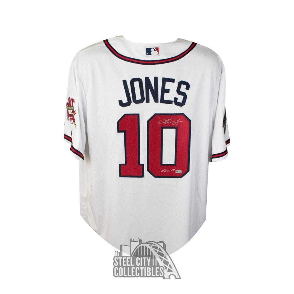 Top-selling Item] Chipper Jones 10 Atlanta Braves White 2022-23