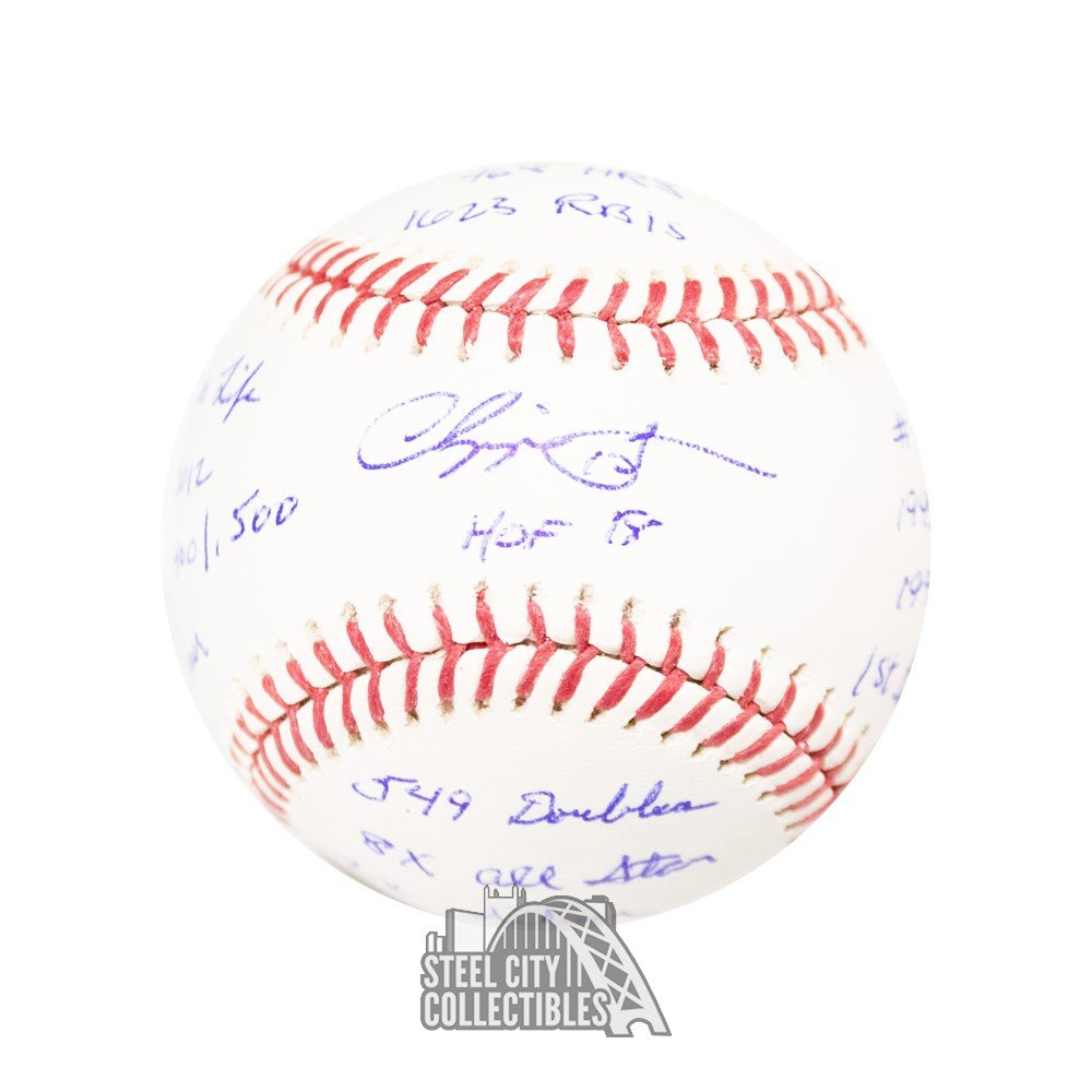 Chipper Jones Autographed Atlanta Braves Custom White Baseball