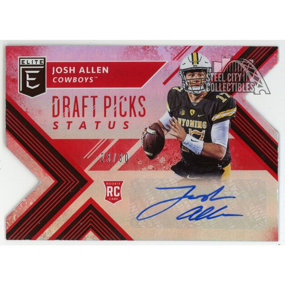 Josh Allen 2018 Panini Elite Draft Picks Autograph Die Cut Rookie Card  23/30