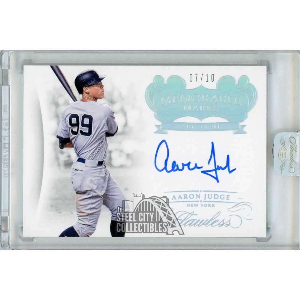 Aaron Judge 2018 Panini Flawless Baseball Memorable Marks Autograph Card  07/10