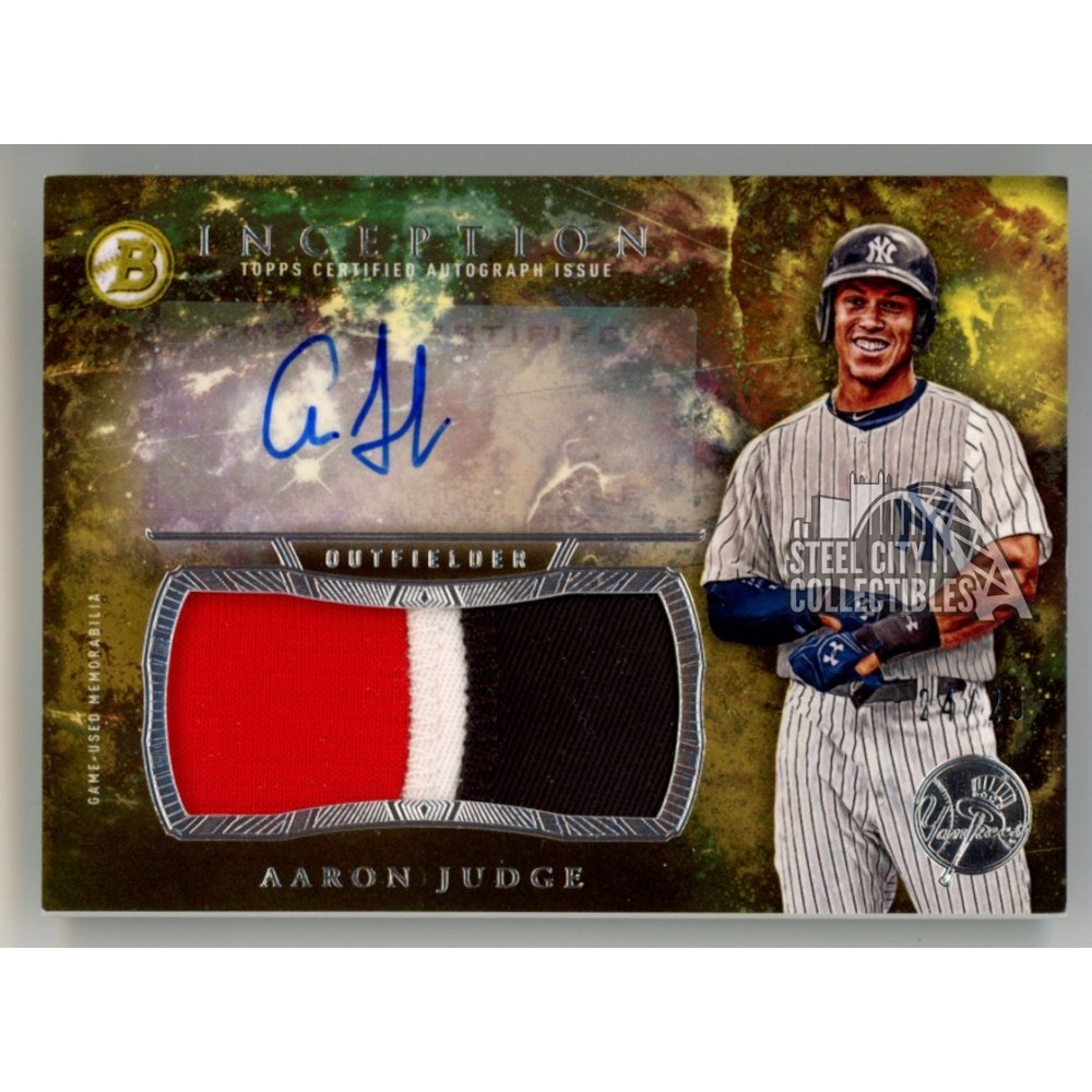 Aaron Judge 2016 Bowman Inception Prospect Gold Autograph Patch Card 24/25