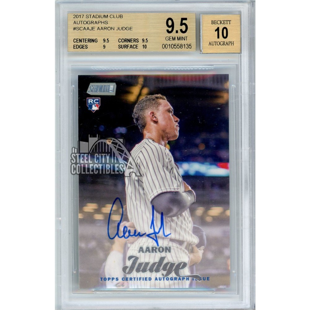 Aaron Judge 2017 Topps Rookie Card Graded PSA 10 Gem Mint