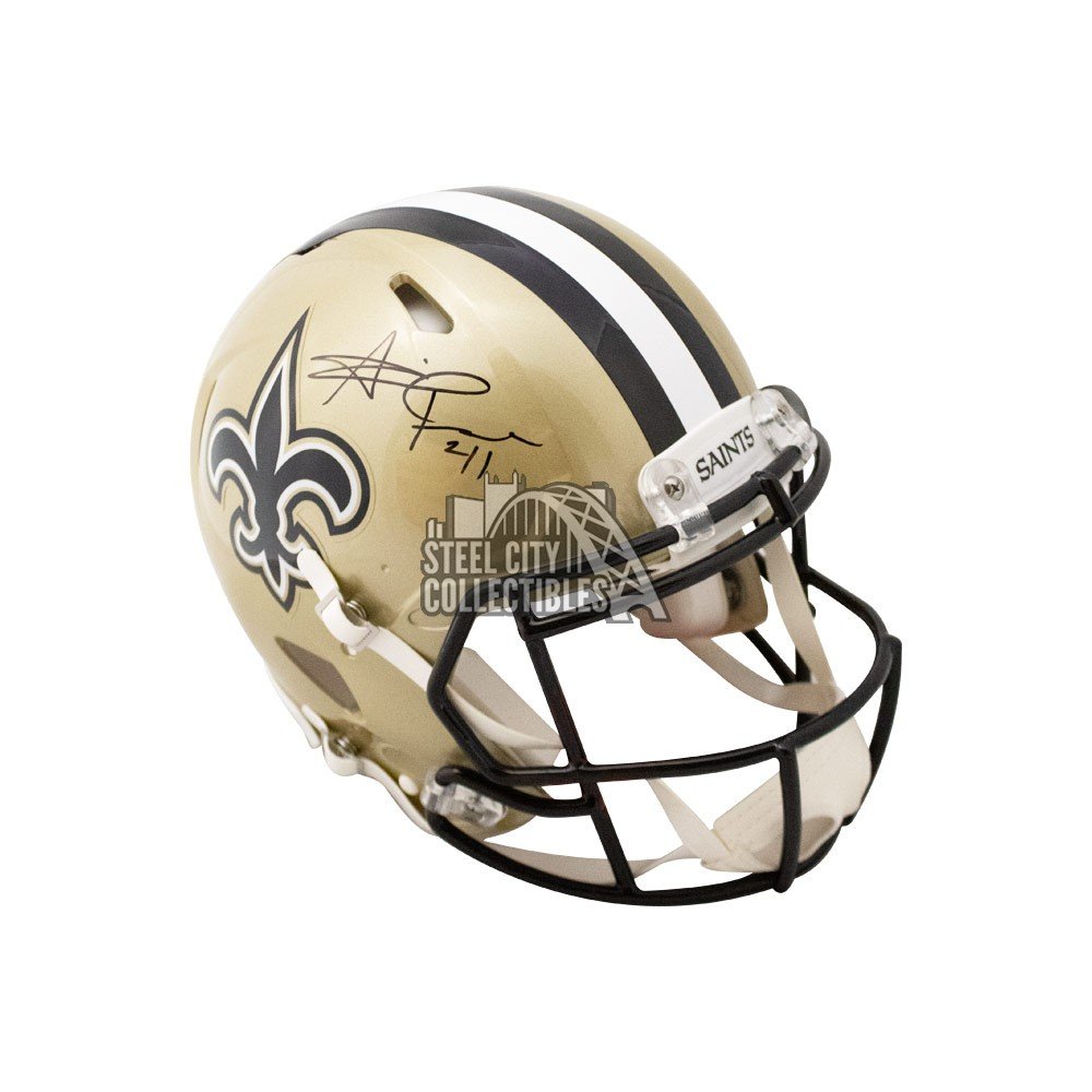 Alvin Kamara Signed Mini Helmet - White Speed Beckett