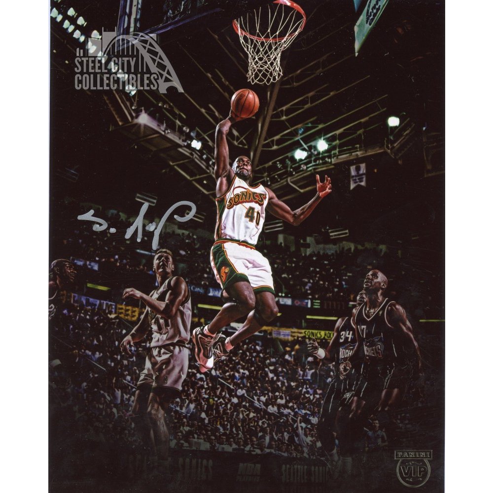 Shawn Kemp Autographed All Star Mitchell & Ness White Basketball Jersey (XL) - BAS