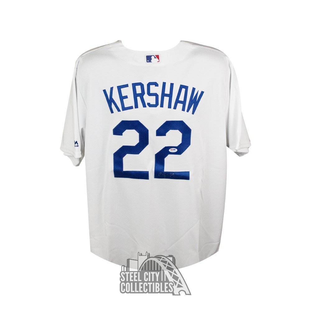 Clayton Kershaw Autographed Los Angeles Dodgers Majestic Baseball Jersey -  PSA/DNA COA