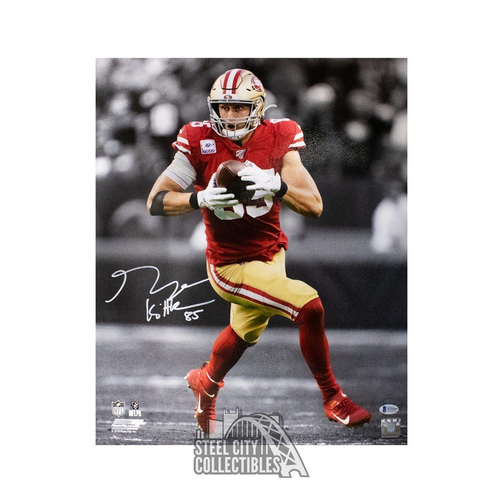 George Kittle Autographed San Francisco 49ers Camo Authentic Full-Size  Football Helmet - BAS (White Ink)