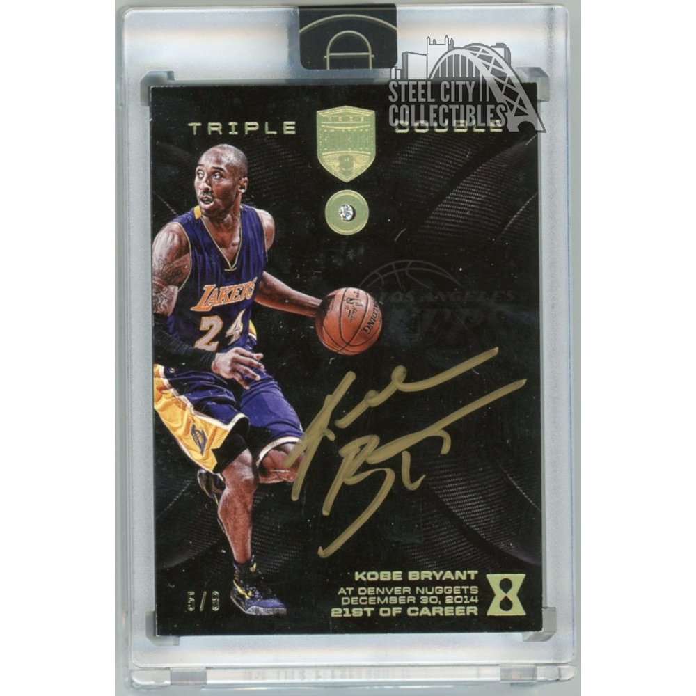 Kobe Bryant 2017 18 Panini Kobe Eminence Triple Double Autograph Diamond 58 No 21 Steel City 