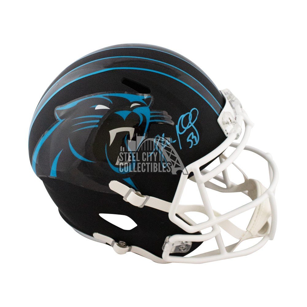 Luke Kuechly Autographed Carolina Panthers Speed Mini Helmet BAS